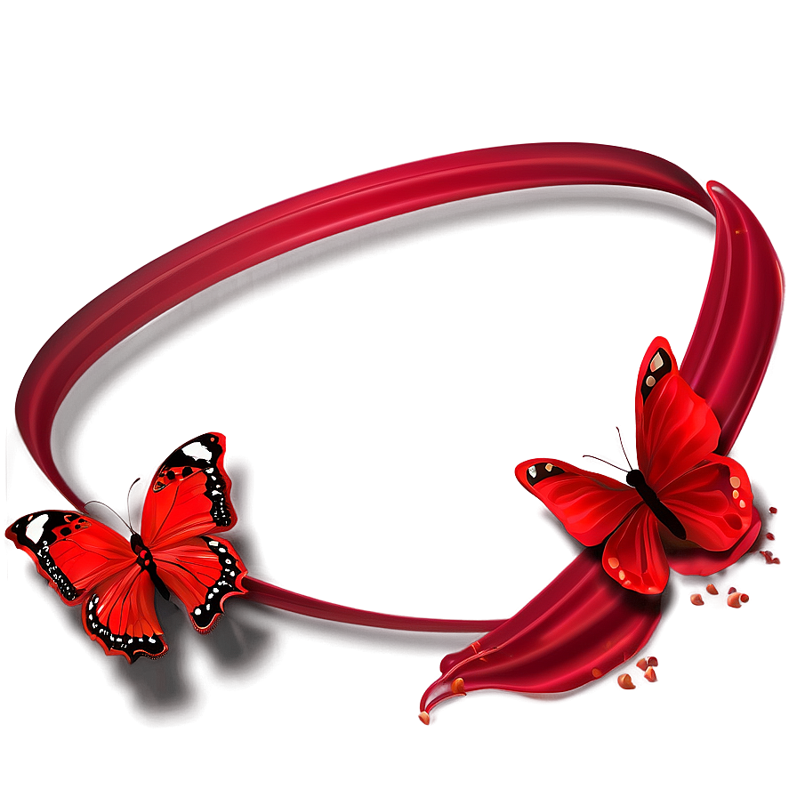 Red Butterfly Decoration Png Jfc