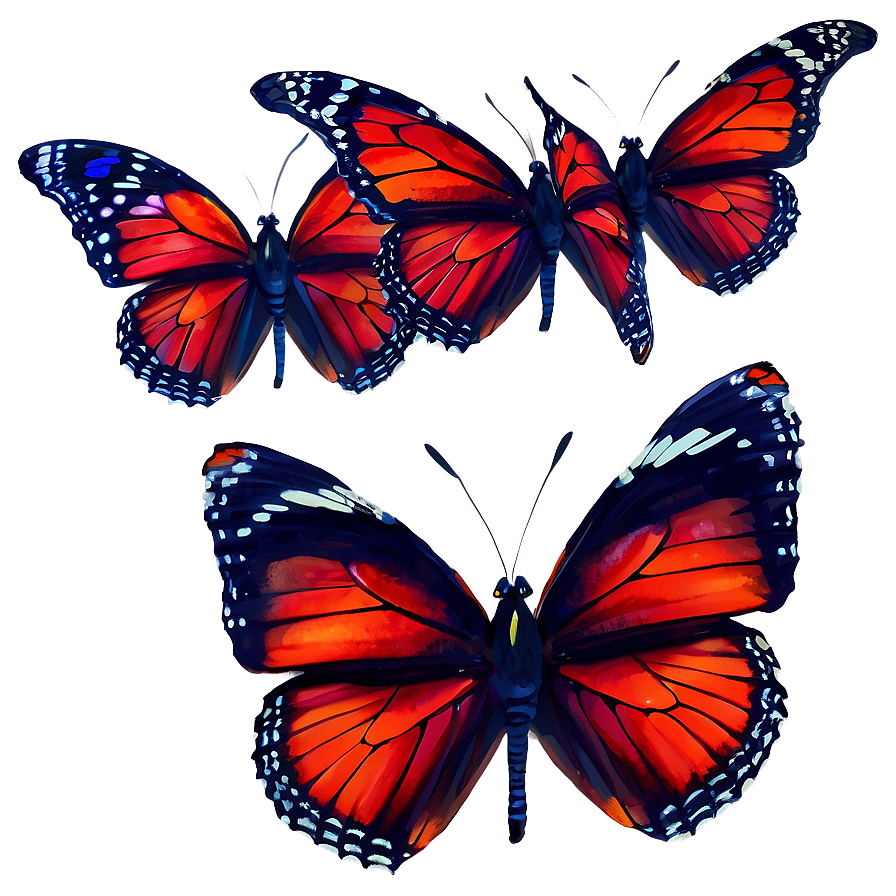 Red Butterfly Isolated Png Abr