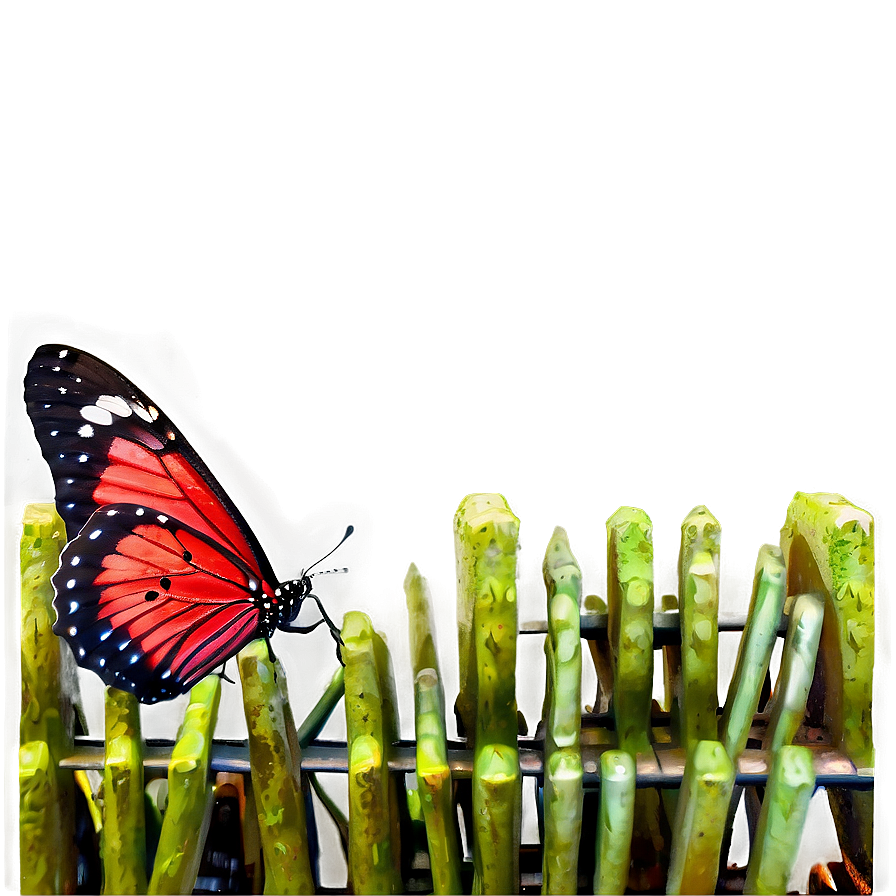 Red Butterfly Landing Png 06122024