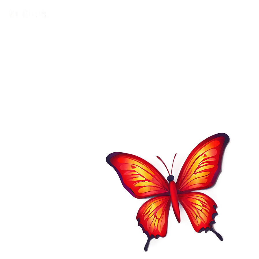 Red Butterfly Outline Png 18