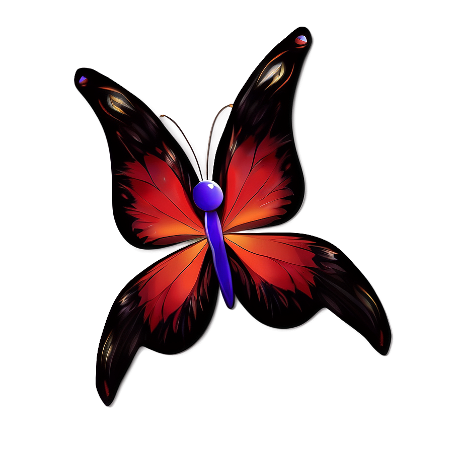 Red Butterfly Pattern Png Dif84