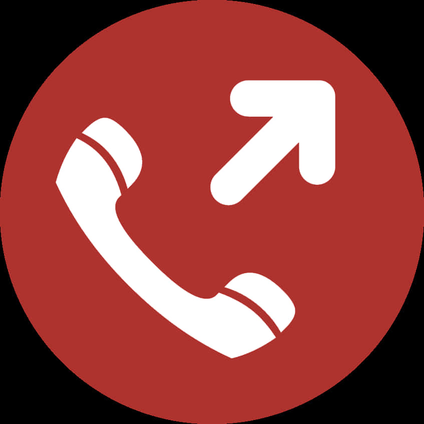 Red Call Iconwith Arrow