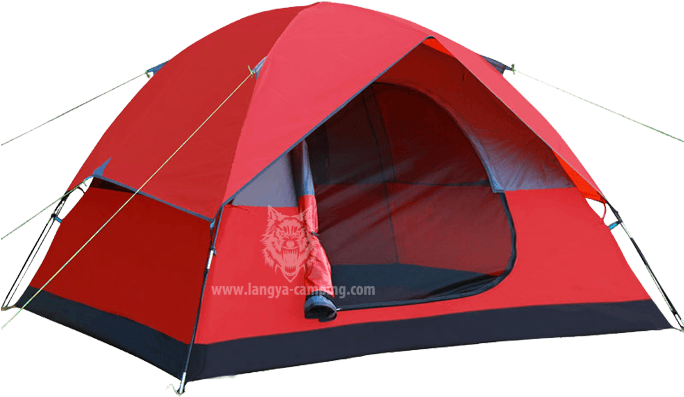 Red Camping Tent Isolated