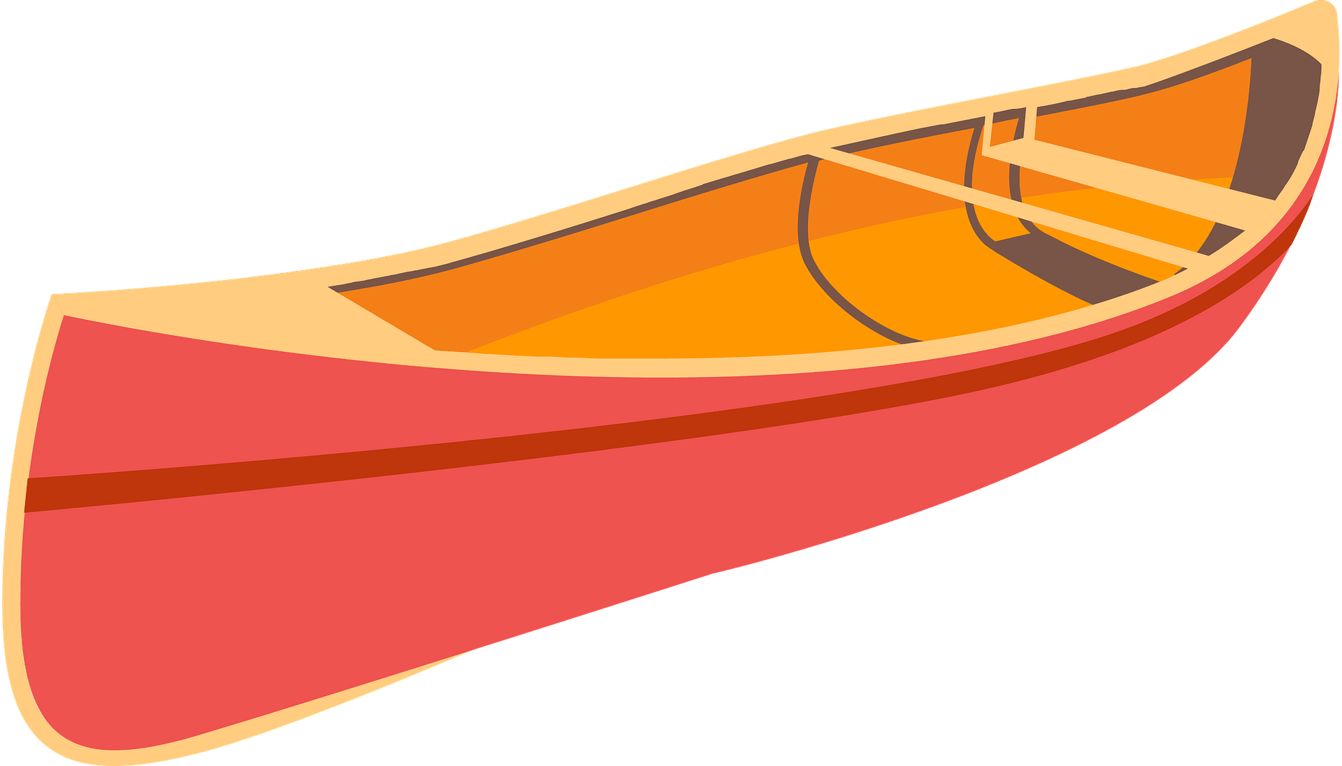 Red Canoe Illustration