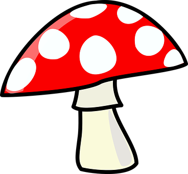 Red Capped Mushroom Cartoon