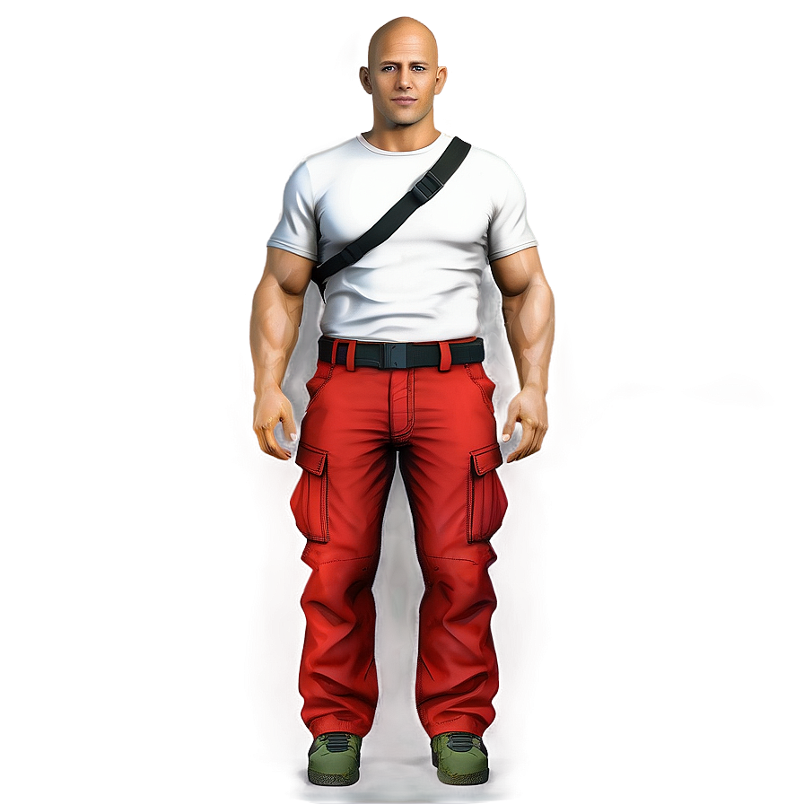 Red Cargo Pants Png Fpd39