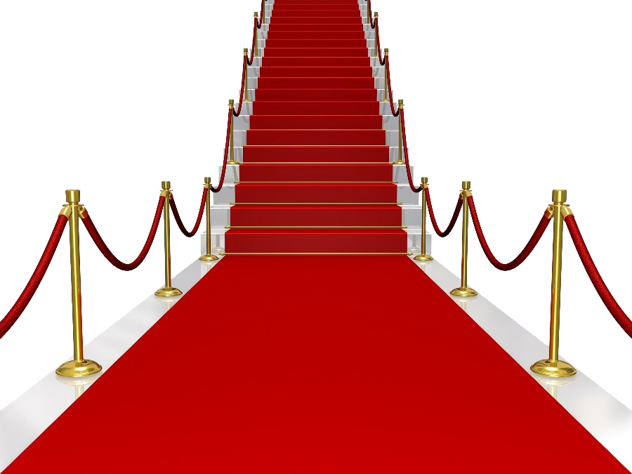 Red Carpet Staircasewith Velvet Ropes