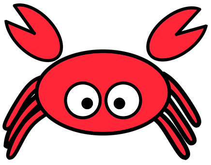 Red Cartoon Crab Illustration