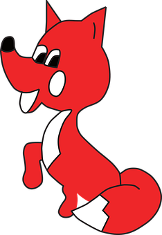 Red Cartoon Fox Illustration