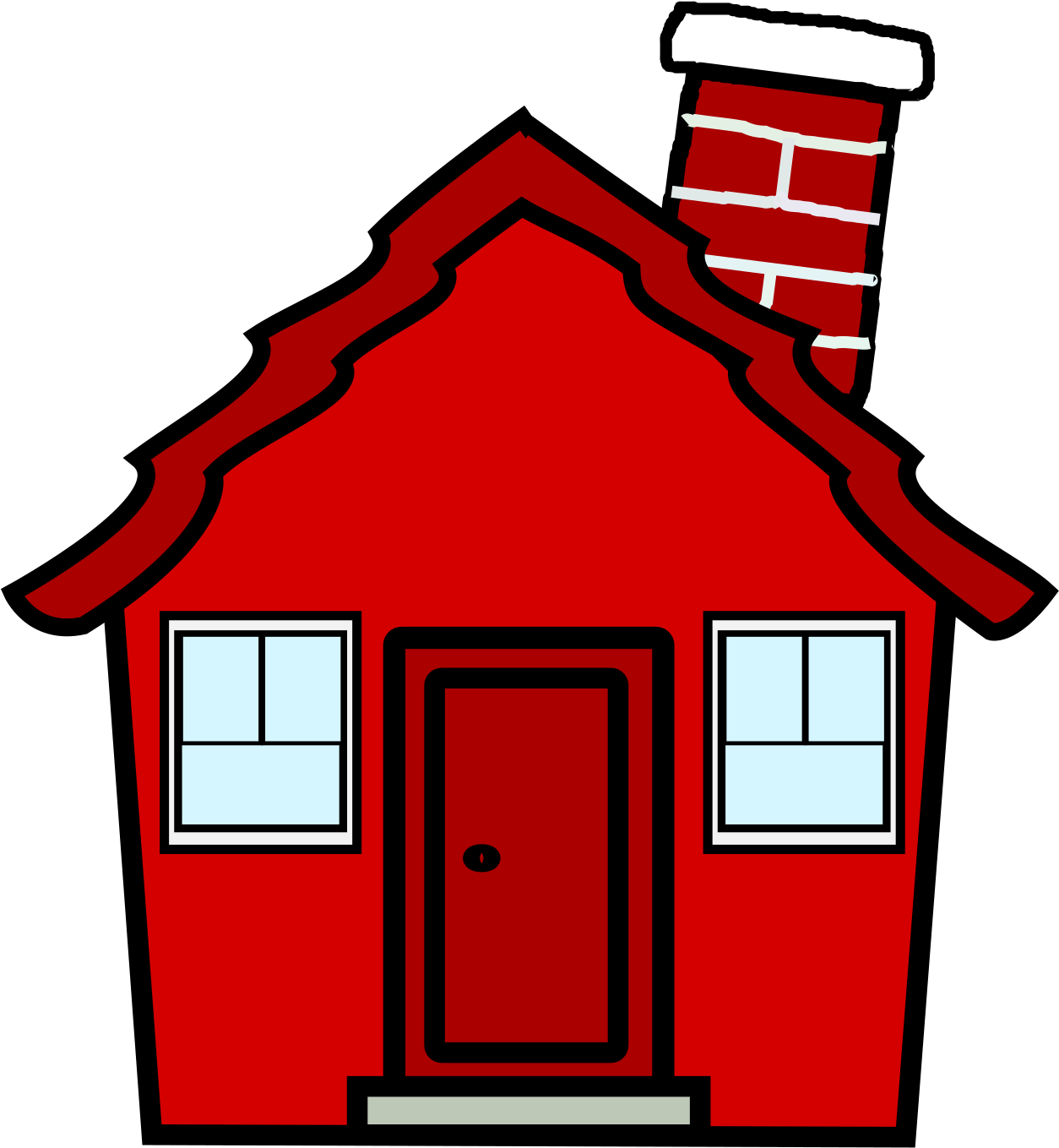 Red Cartoon House Clipart