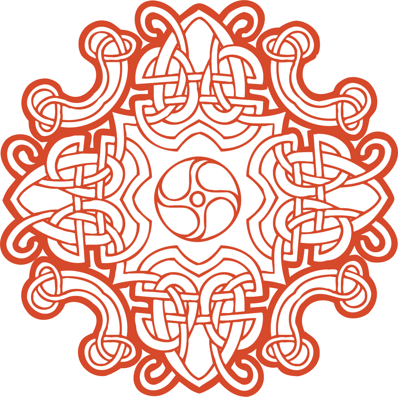 Red Celtic Knot Ornament Vector