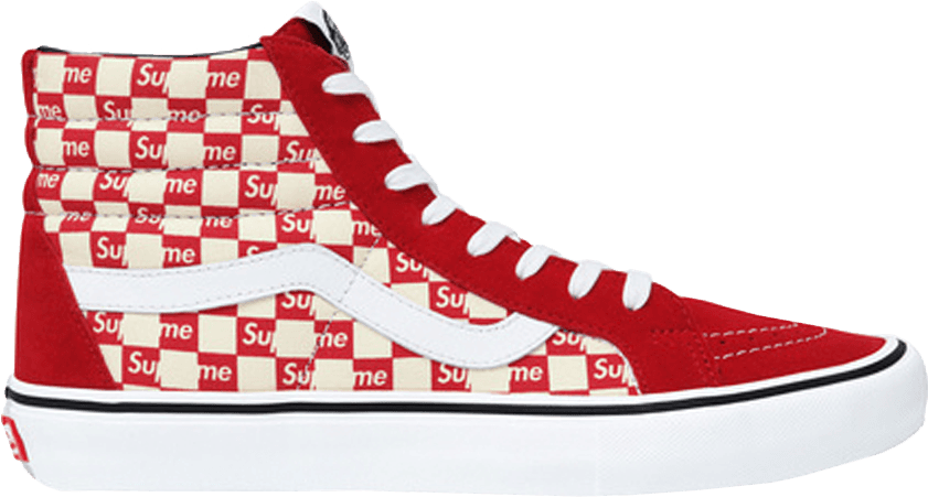 Red Checkered High Top Sneaker