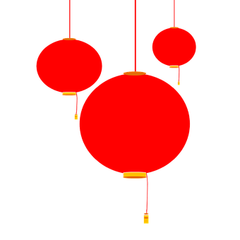 Red Chinese Lanterns Vector