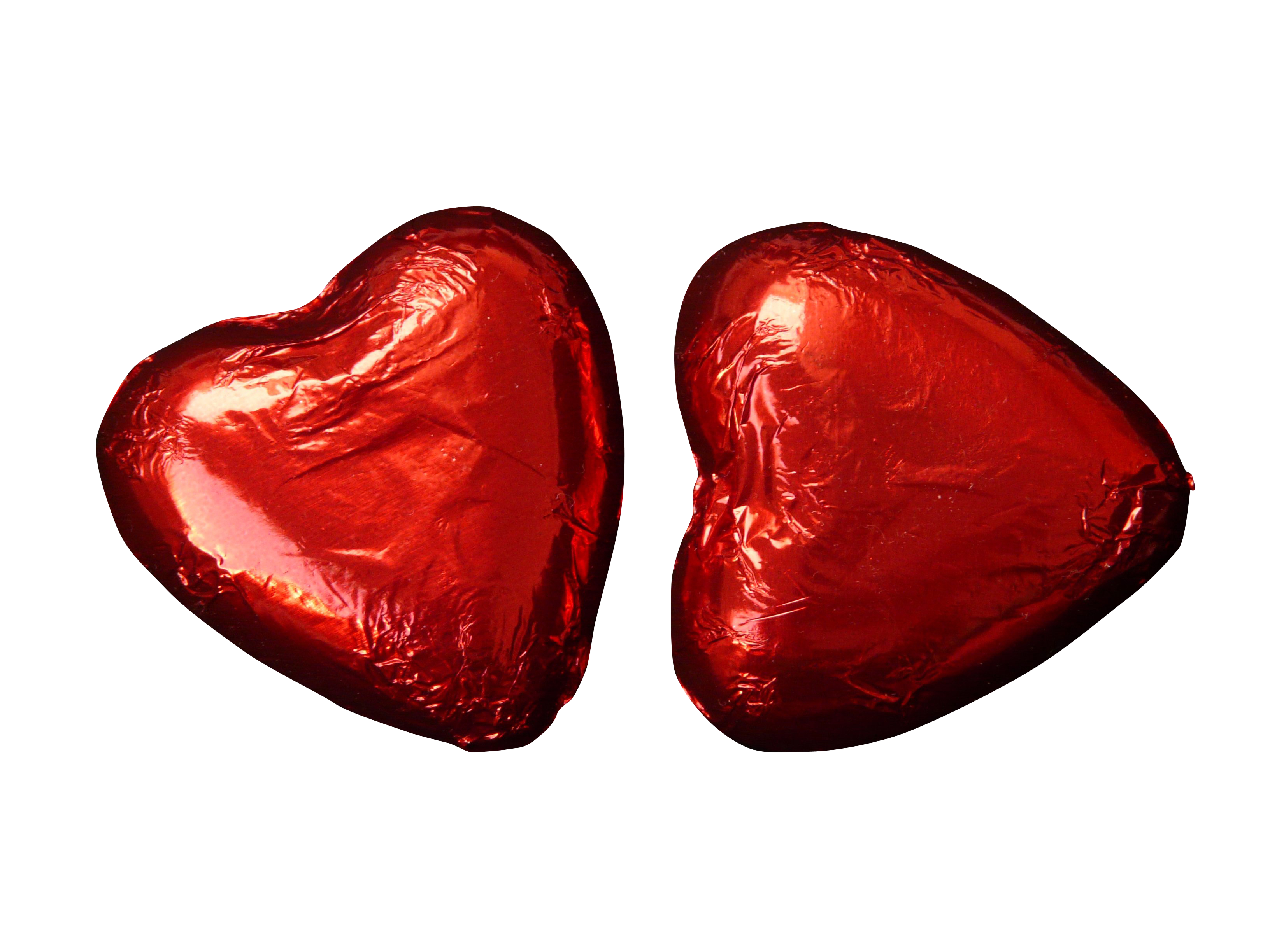 Red Chocolate Hearts Black Background