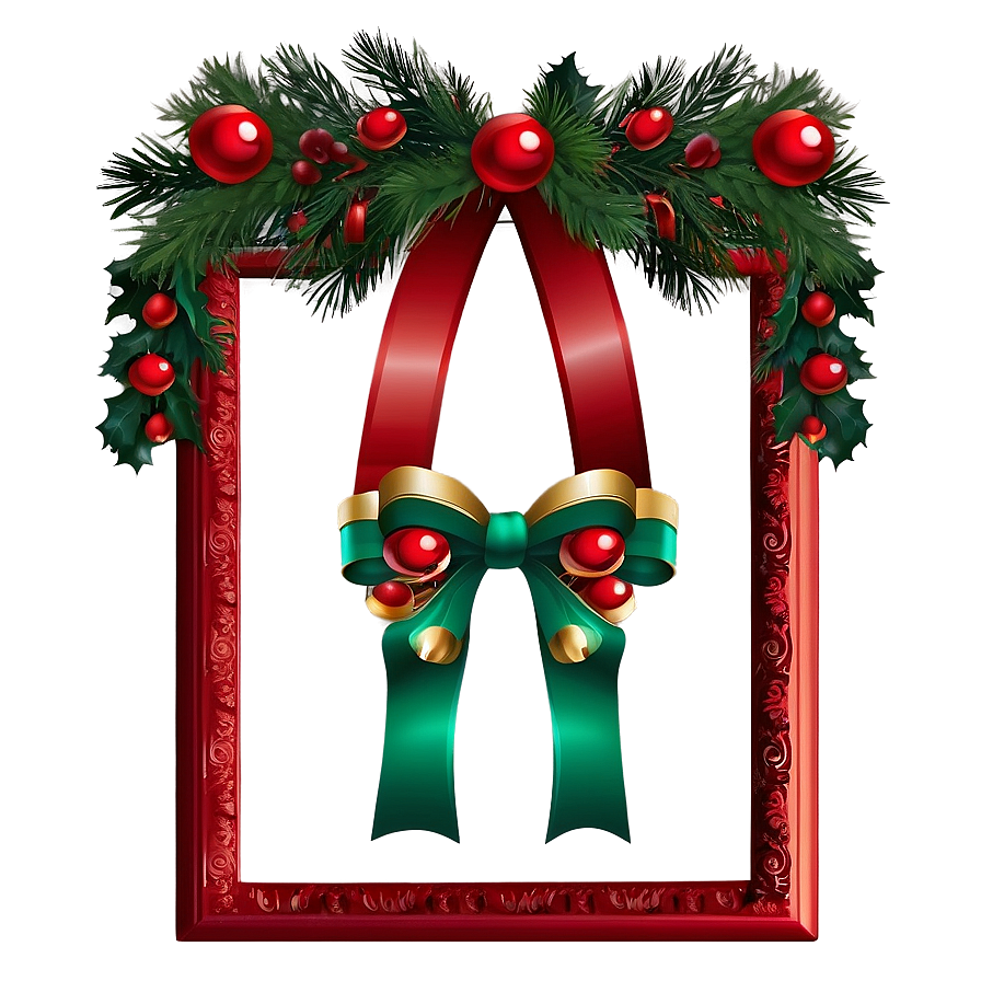 Red Christmas Frame Png Dxk39