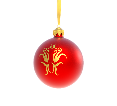 Red Christmas Ornament Black Background.jpg