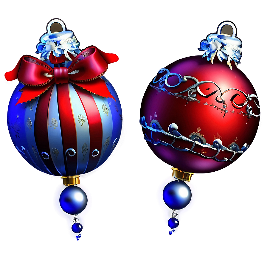 Red Christmas Ornaments Png Wtu