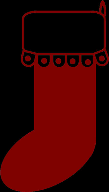 Red Christmas Stocking Vector