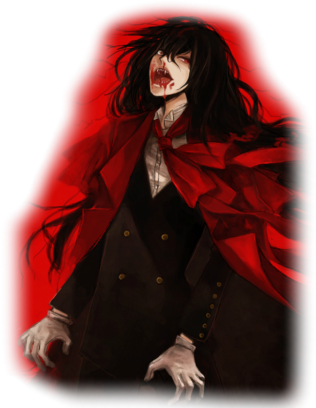 Red Cloaked Vampire Artwork