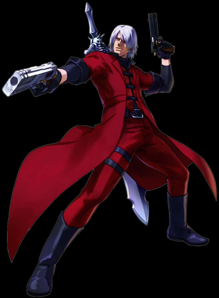 Red Coated Dual Wielding Character