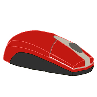 Red Computer Mouse Graphic