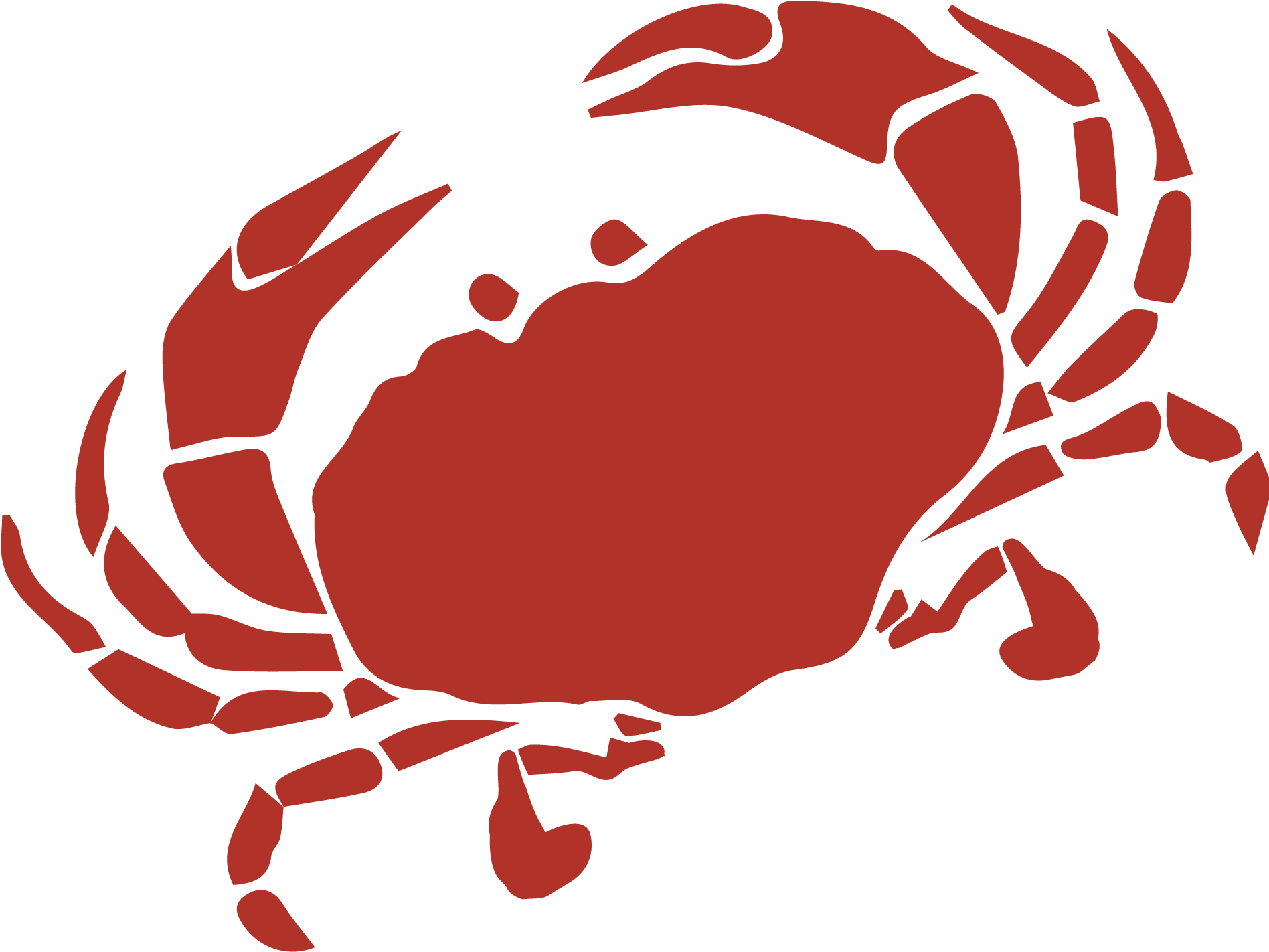 Red Crayfish Silhouette