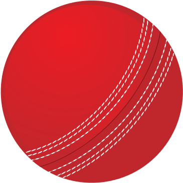 Red Cricket Ball Illustration
