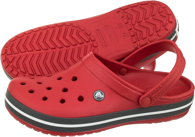 Red Crocs Clogs Product Photo