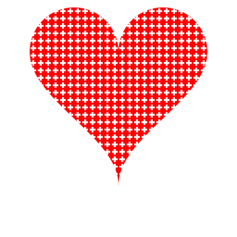 Red Cross Pattern Heart