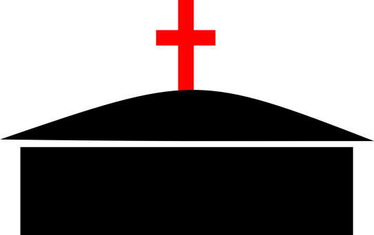 Red Crosson Black Background