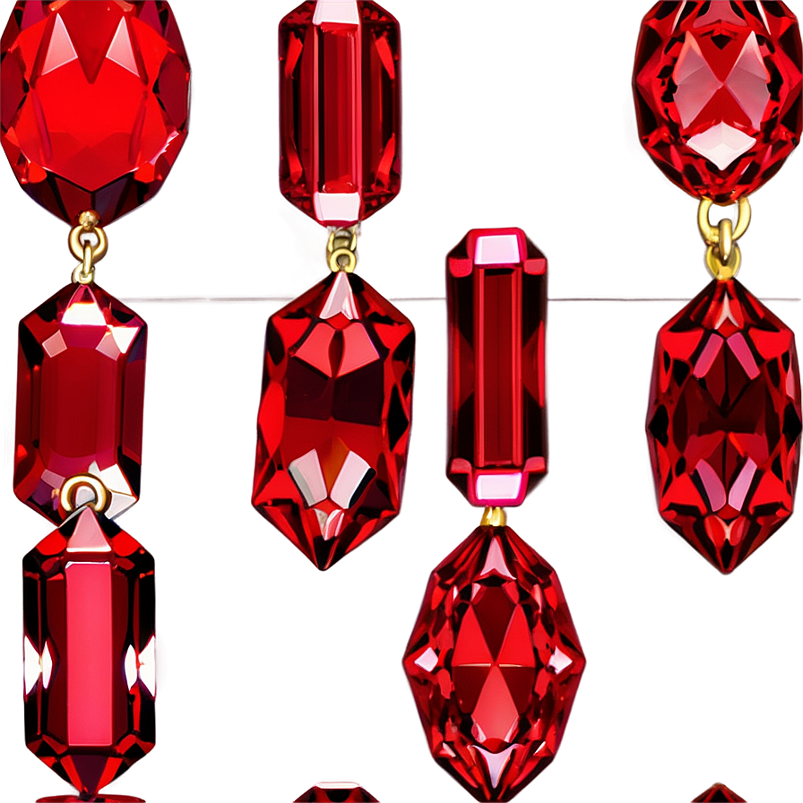 Red Crystal Charm Png Rev