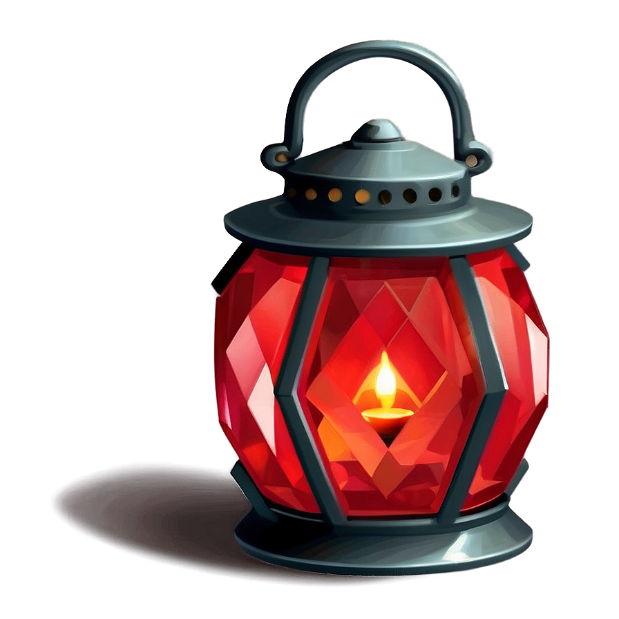 Red Crystal Lantern Png 10