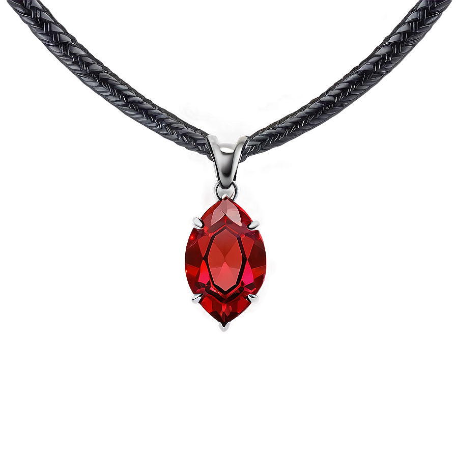 Red Crystal Necklace Png 06242024