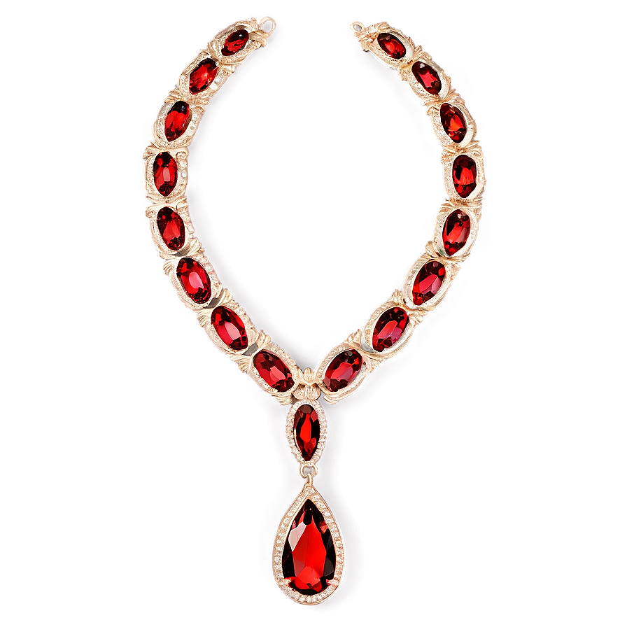 Red Crystal Necklace Png Mvw