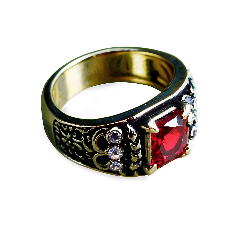 Red Crystal Ring Png 06242024