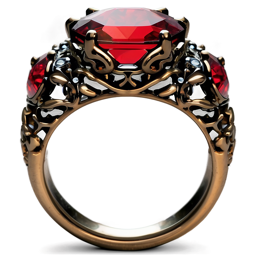 Red Crystal Ring Png Hxm98