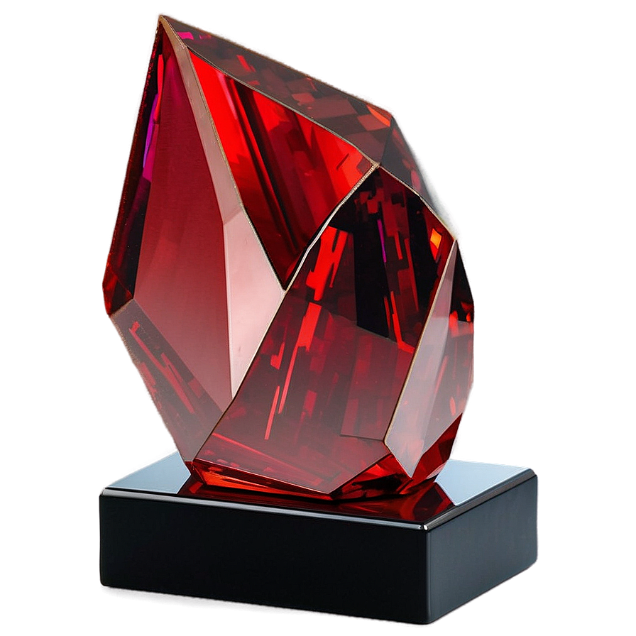 Red Crystal Sculpture Png 82