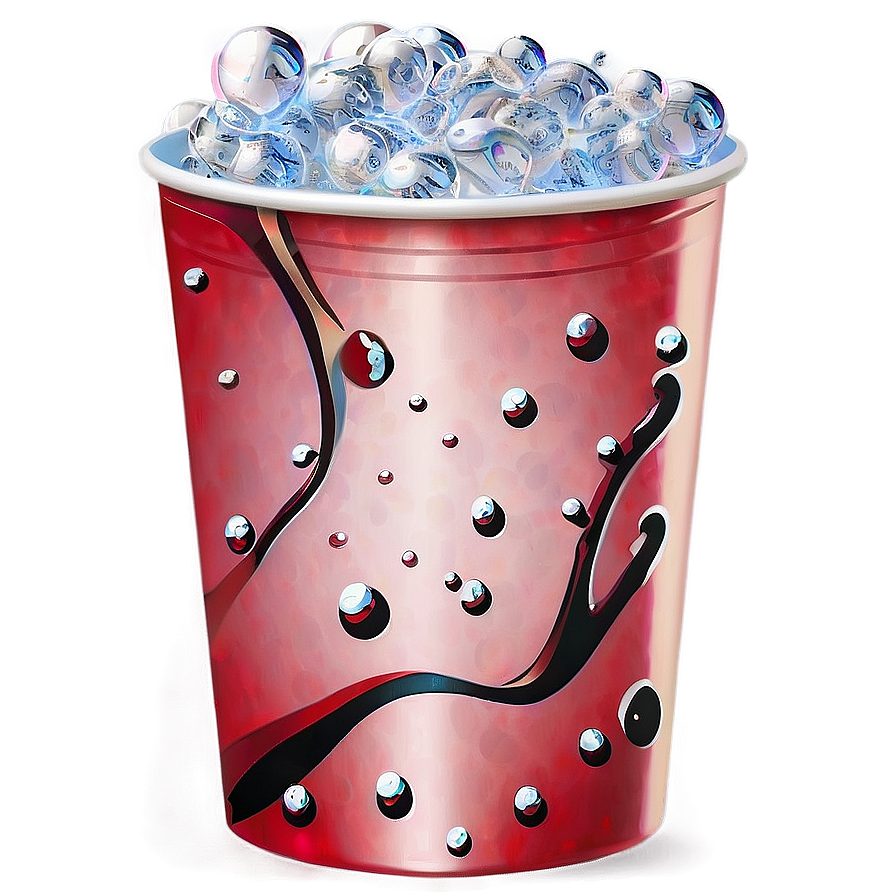 Red Cup With Bubbles Png Ofh71