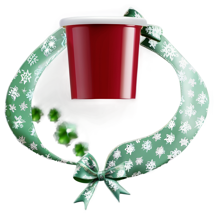 Red Cup With Ribbon Png Agw