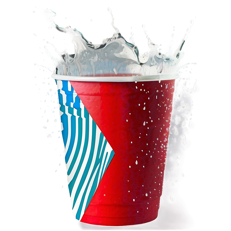 Red Cup With Splash Png 06122024