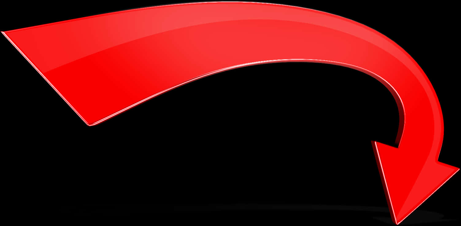 Red Curved Arrow