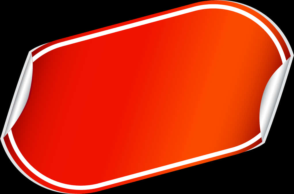 Red Curved Banner Black Background