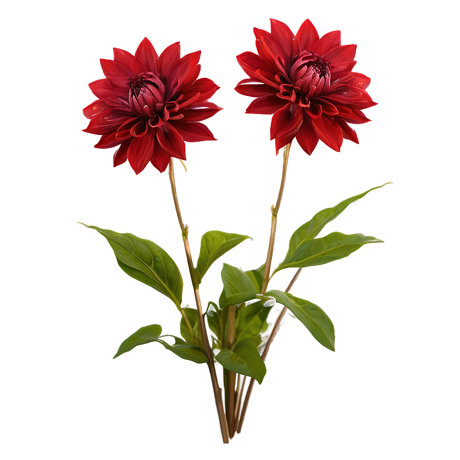 Red Dahlia Flowers Png 06122024