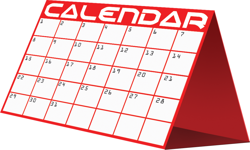 Red Desk Calendar Clipart