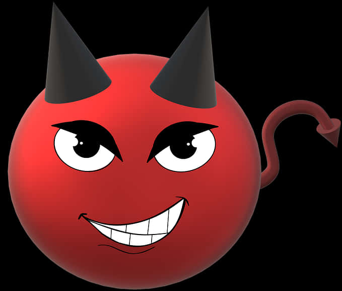 Red Devil Emoji Illustration
