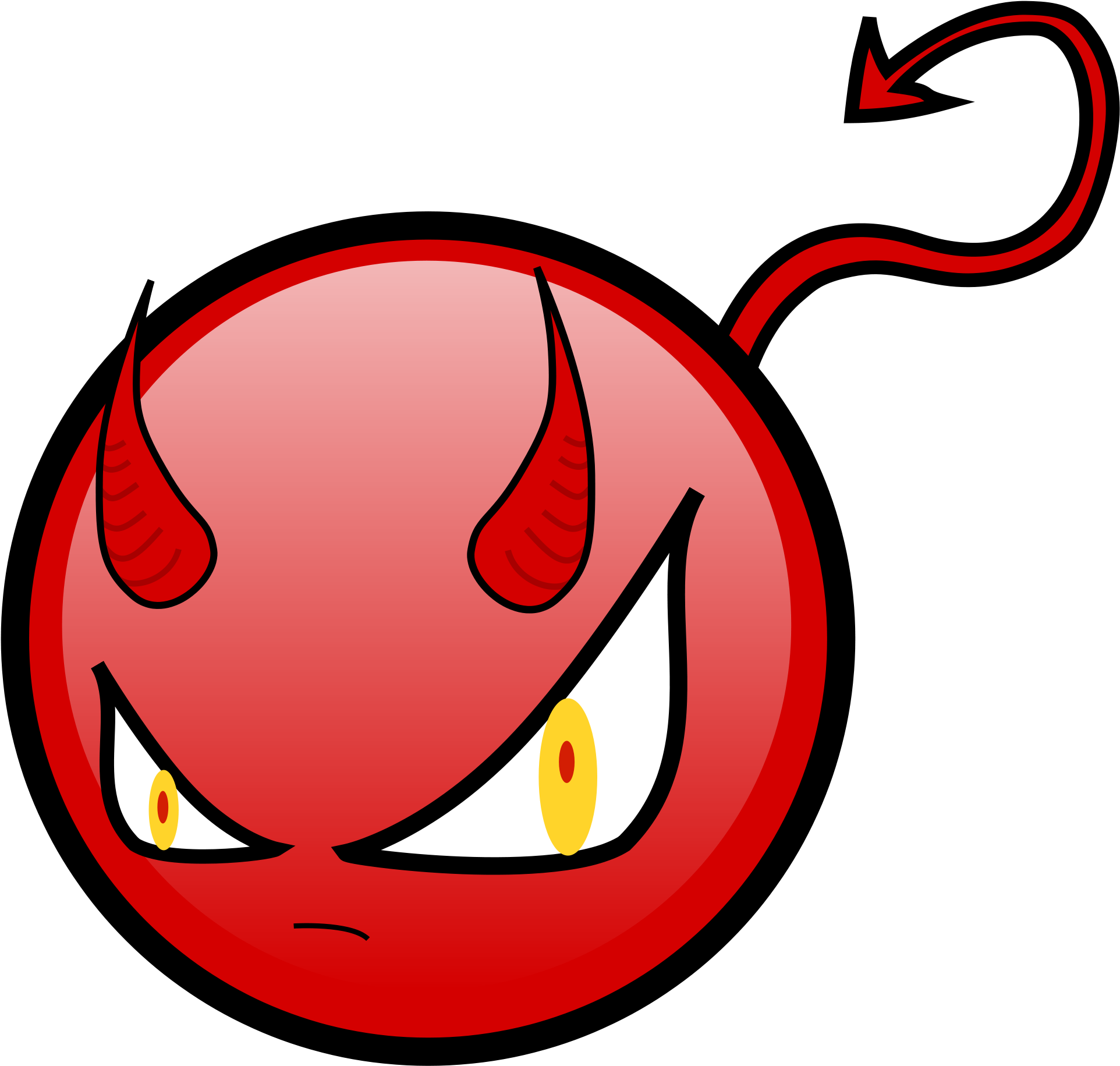 Red Devil Emoji Illustration