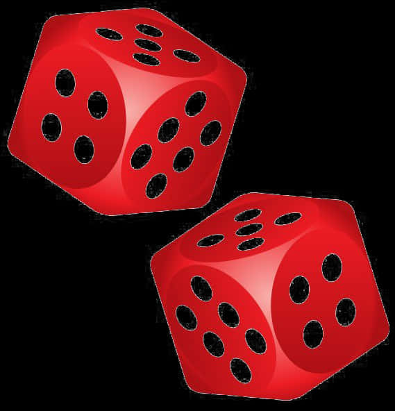 Red Dice Tossed Illustration