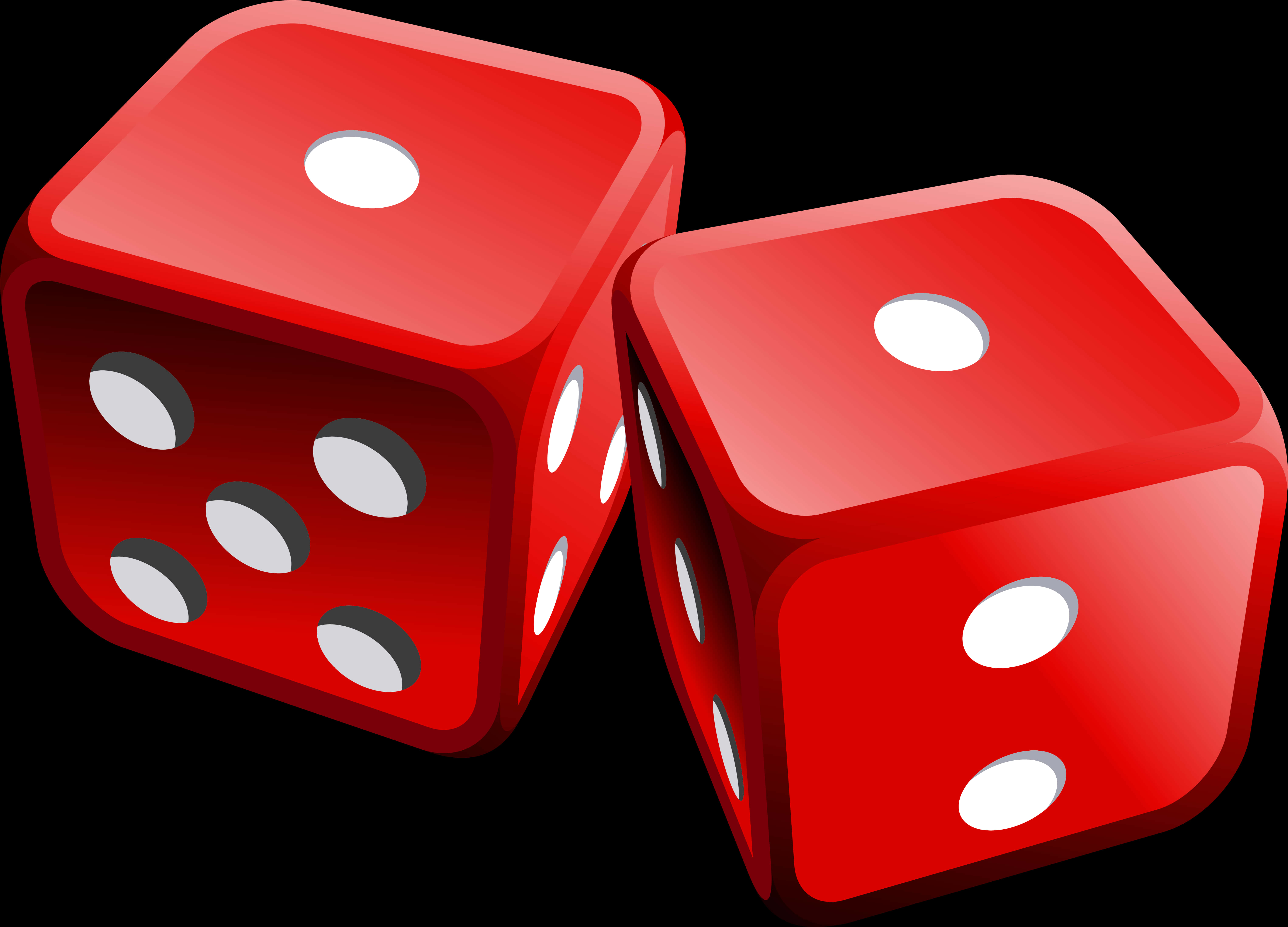 Red Dice Vector Illustration