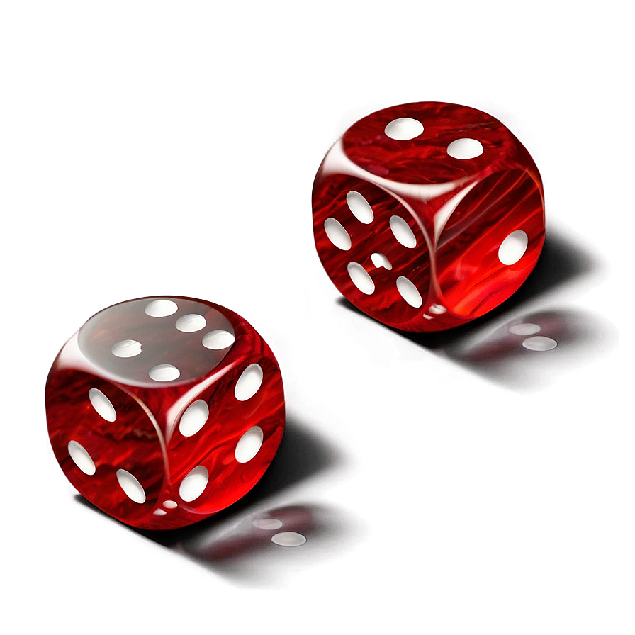 Red Dice With Reflection Png Gyb36