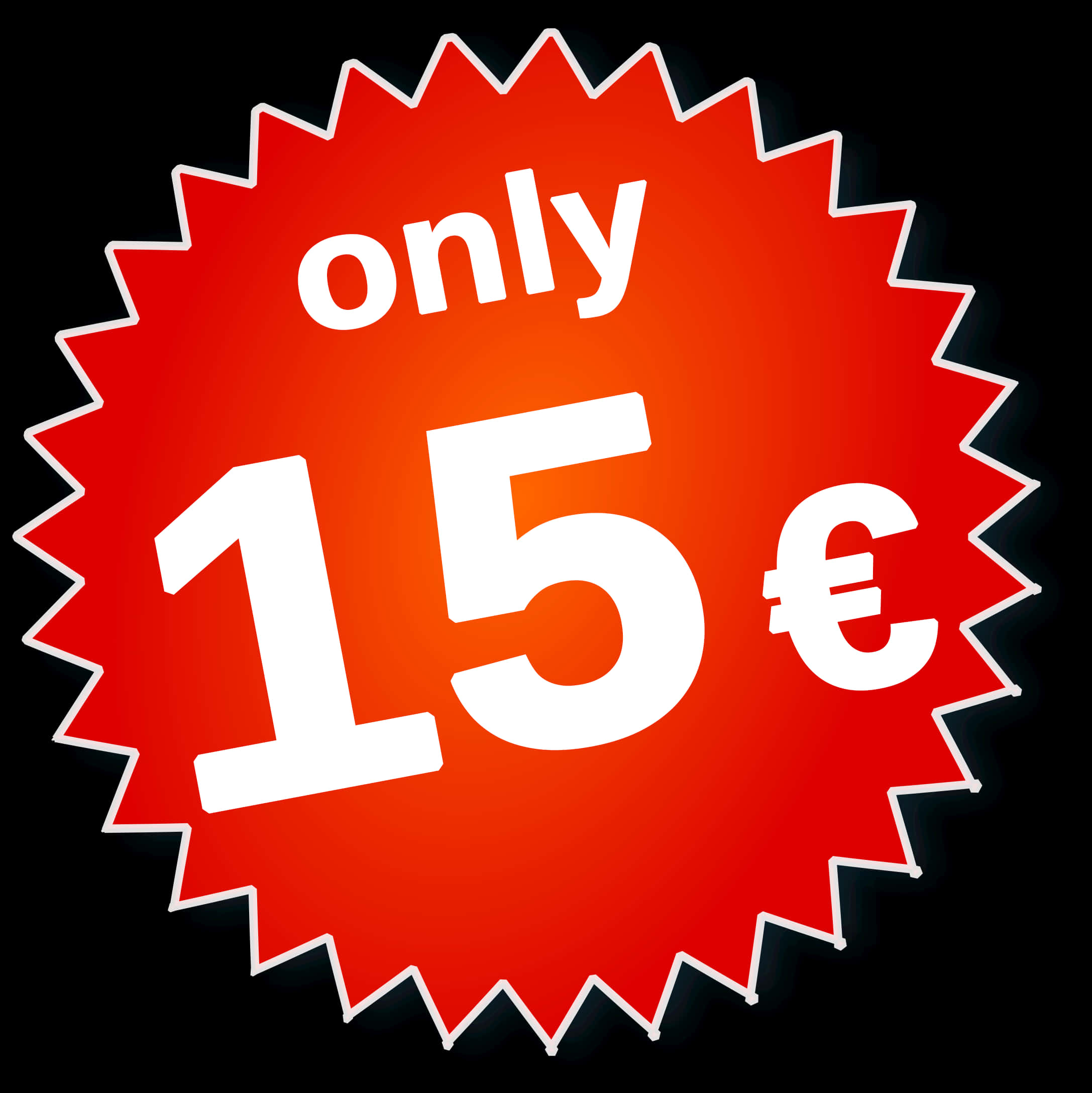 Red Discount Price Tag15 Euros